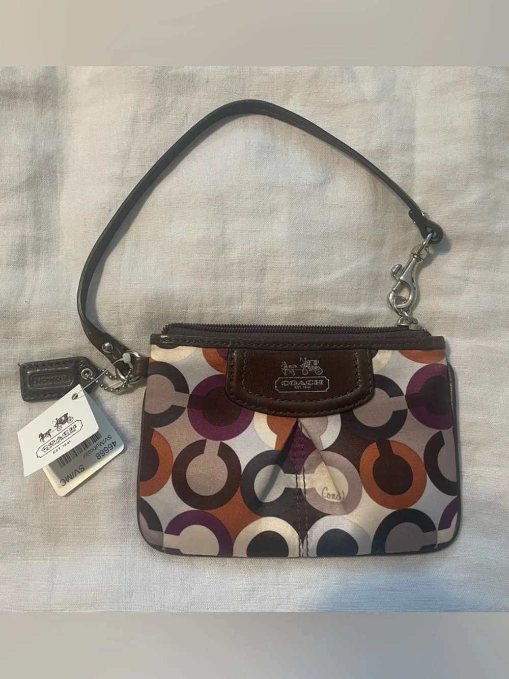 NWT Coach Madison Multicolor Signature C Wristlet Coin Purse - Picture 2 of 8
